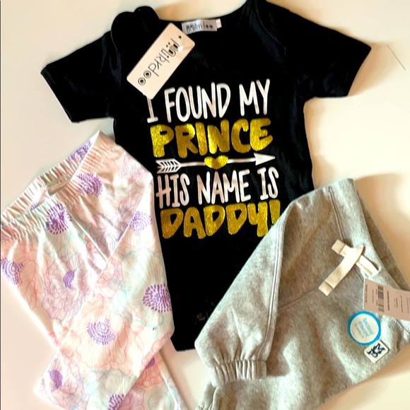 🐣3/$30 New Baby/Toddler girl bundle 3 pc Sz3m-2T.